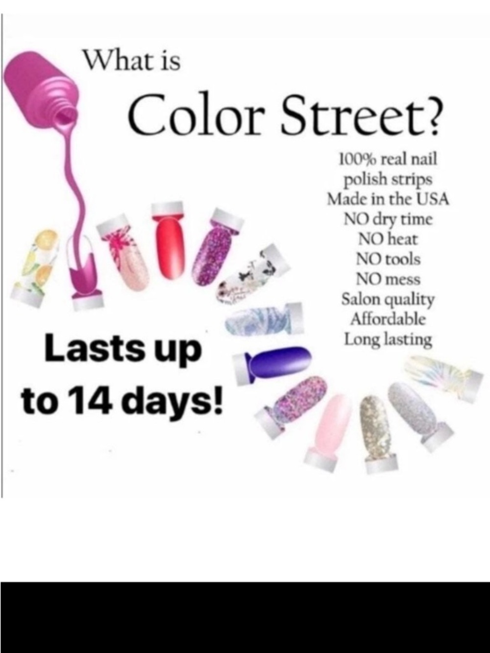 Color Street nail polish strips, amethyst mist, FMD002 purple metallic 16pcs NIP - Picture 2 of 10